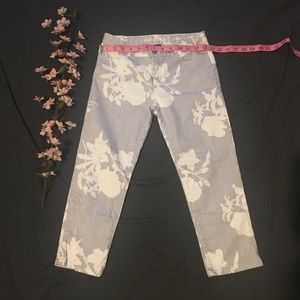 Gap Kids 1969 Capri Floral Print Navy & White 14